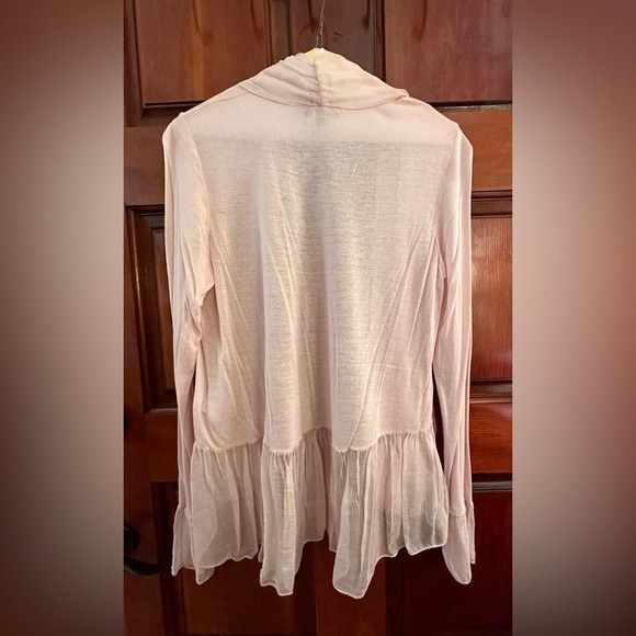 Piazza Del Tempio Silk Cardigan Size M Blush Pink - Picture 2 of 3